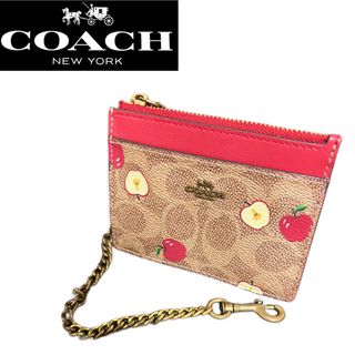 コーチ(COACH)の【美品】COACH シグネチャー キャンバス ウィズ スキャッタード(コインケース)