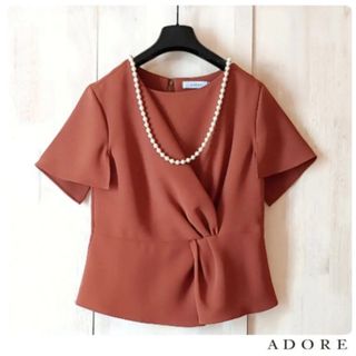 アドーア(ADORE)の◆幻◆　希少新品 定価2.7万円 ADORE ジョーゼットアシメトリーブラウス(シャツ/ブラウス(半袖/袖なし))