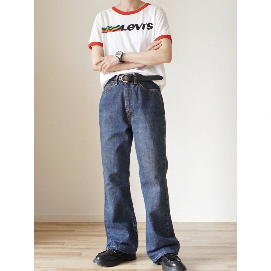 10s Levi's レインボープリント リンガーTシャツ