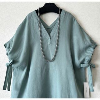 大きいサイズ44*23区 ベルギー産 LIBECO チュニック*自由区ICB組曲