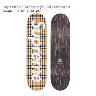 シュプリーム(Supreme)のSupreme Burberry Skateboard Beige deck(スケートボード)