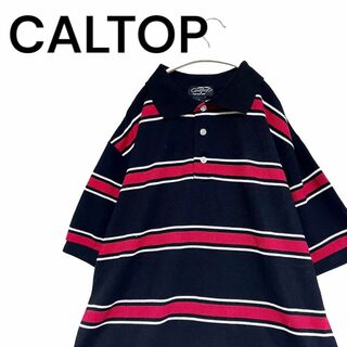 カルトップ(CALTOP)のCALTOP★ボーダー柄 半袖ポロシャツ 90s(ポロシャツ)
