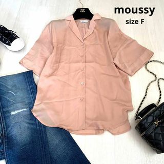 マウジー(moussy)のmoussy マウジー　半袖シャツ　シャツ　Fサイズ　オレンジ　春服　夏服(シャツ/ブラウス(半袖/袖なし))