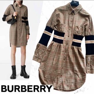 バーバリー(BURBERRY)のBURBERRY ノヴァチェック シャツブラウス ワンピース (ひざ丈ワンピース)