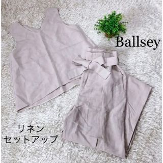 ボールジィ(Ballsey)のballsey ♡ リネン　セットアップ　リボン　ワイドパンツ　ノースリーブ(セット/コーデ)