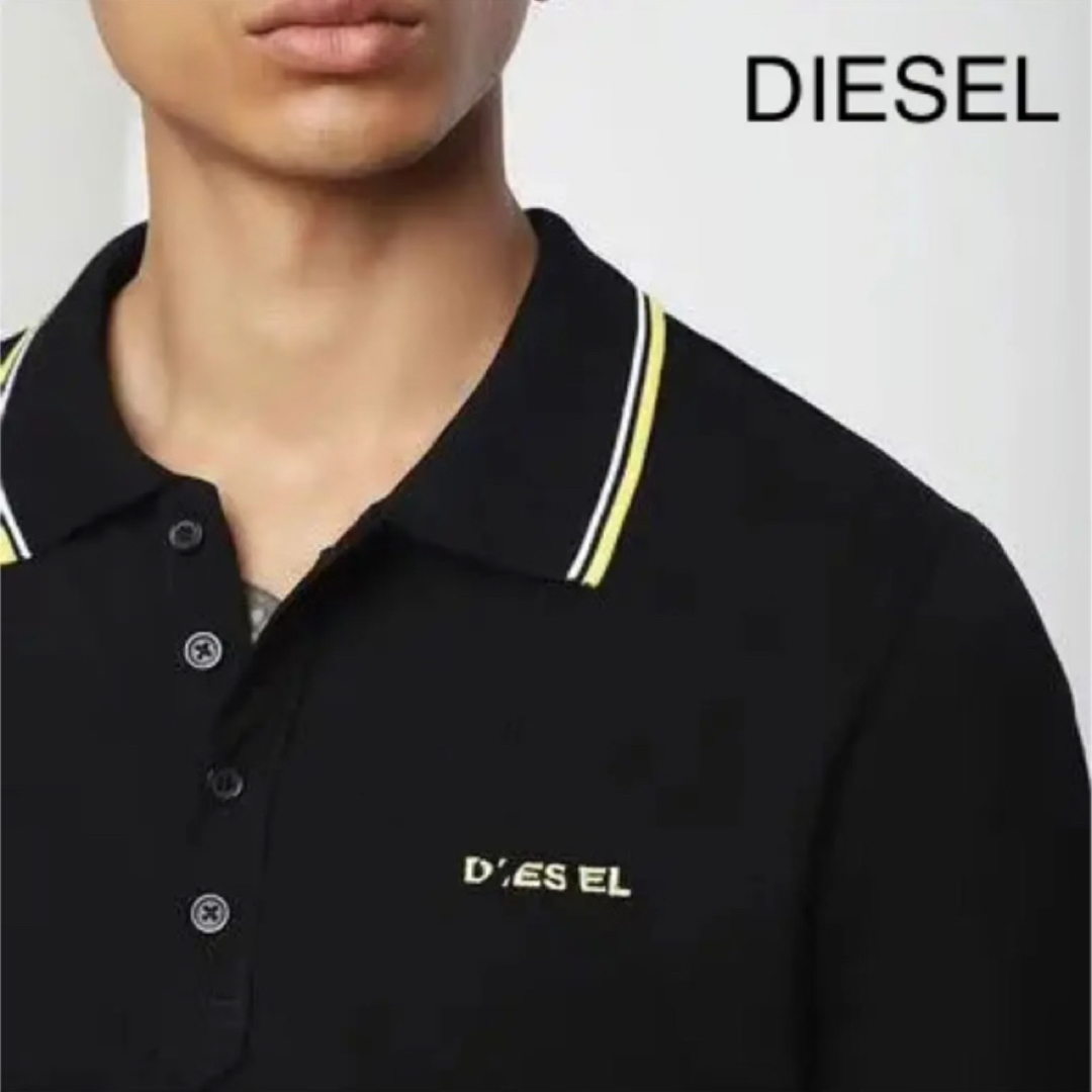 新品未使用 DIESEL 半袖 ポロシャツ ブラック 黒 Mサイズ ディーゼル