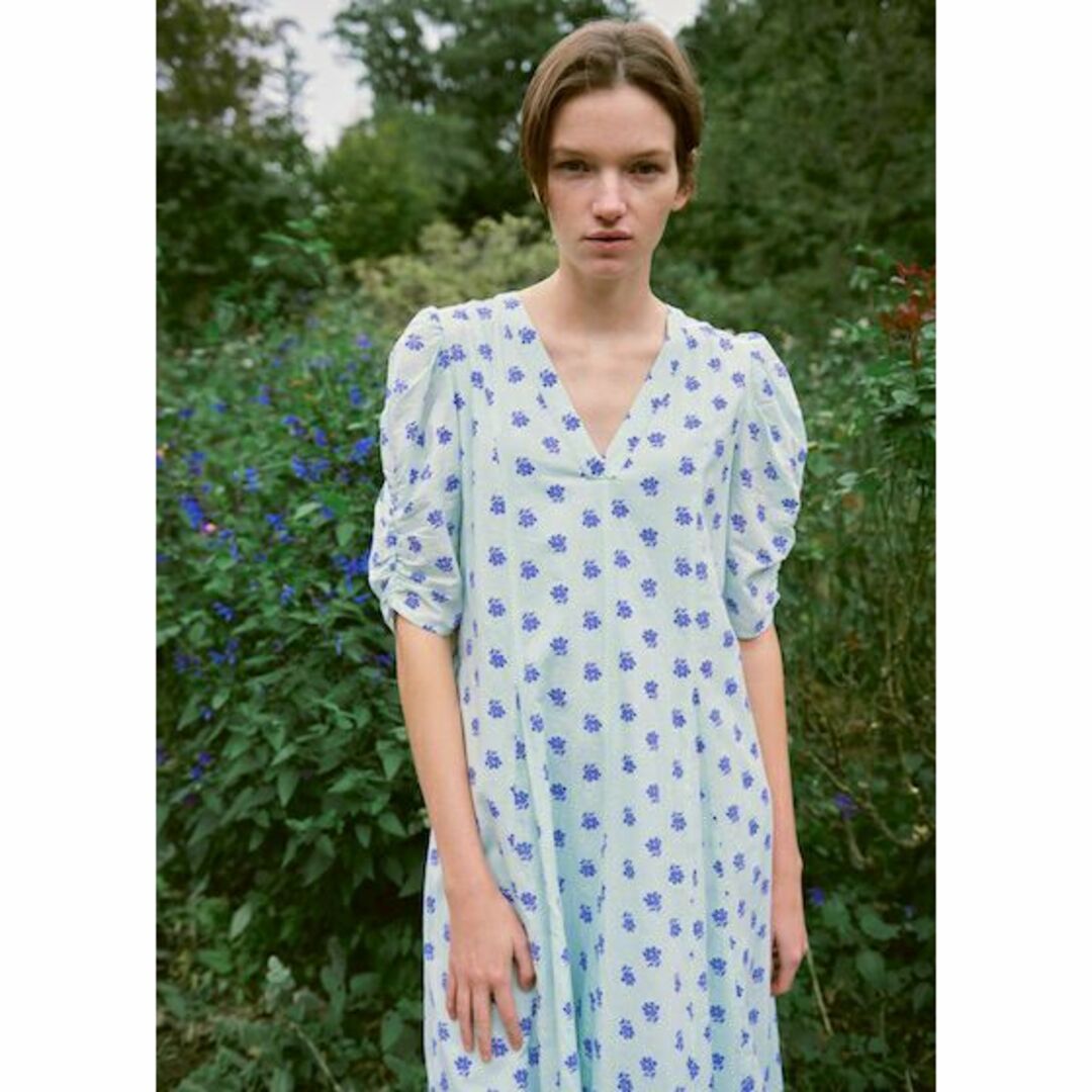 ヌキテパCotton Dobby Stripe Square LaceDress Cotton Dobby Stripe Square Lace Dress | Pasand by ne Quittez