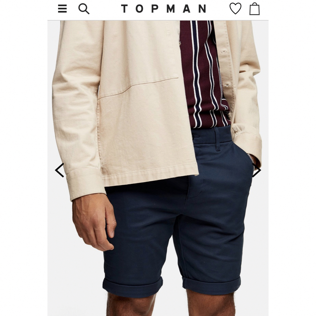 TOPMAN(トップマン)のTOPMANのChino Skinny Shorts メンズのパンツ(ショートパンツ)の商品写真