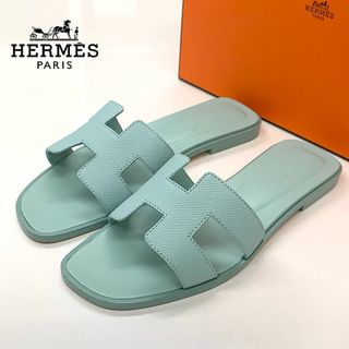 エルメス(Hermes)の7216 未使用 エルメス オラン サンダル ライトグリーン系(サンダル)