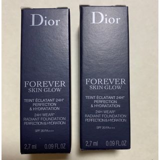 ディオール(Dior)のディオールスキン フォーエヴァー フルイド グロウ 1N サンプル×２個(ファンデーション)