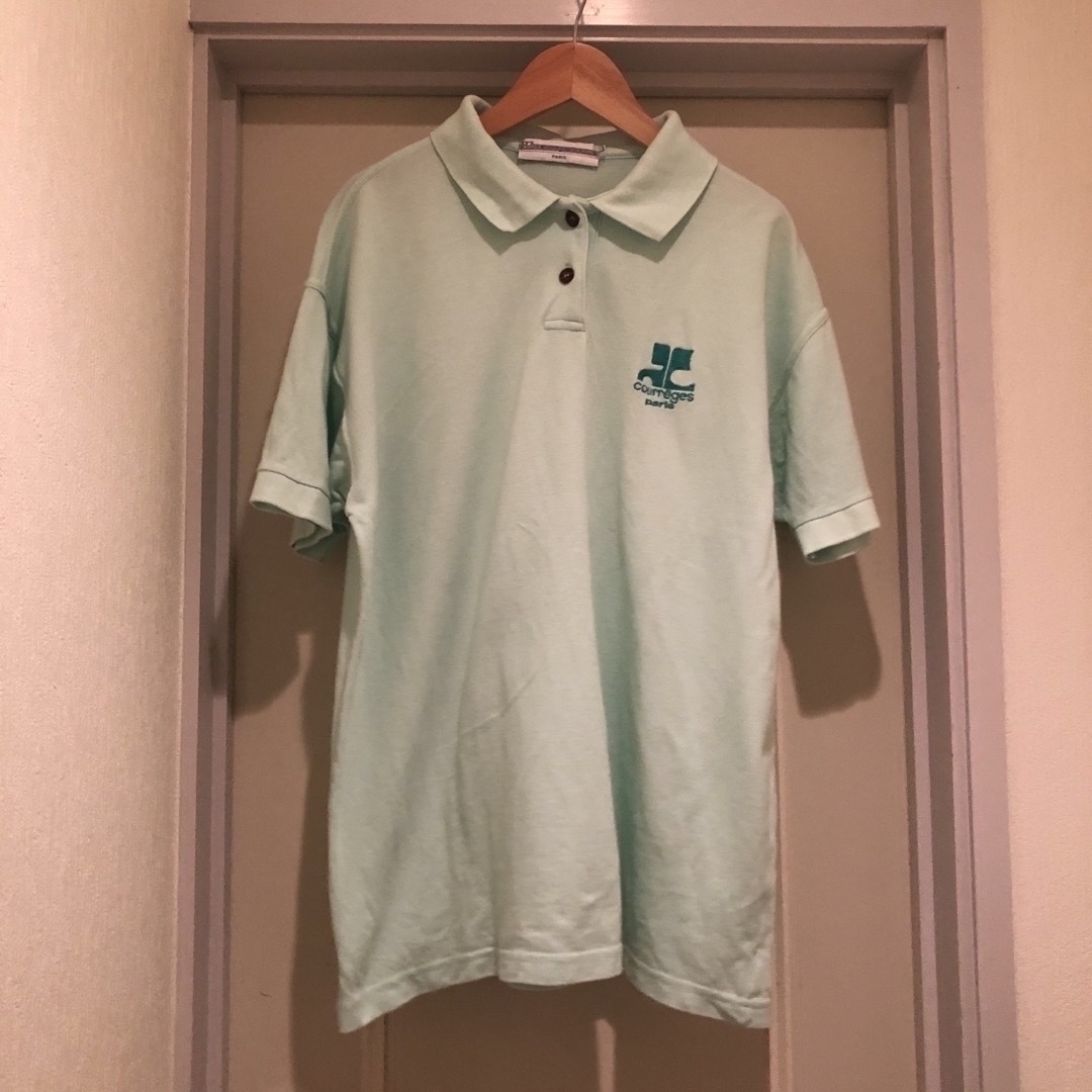 Lochie(ロキエ)のcourreges  mint logo polo💚 レディースのトップス(ポロシャツ)の商品写真