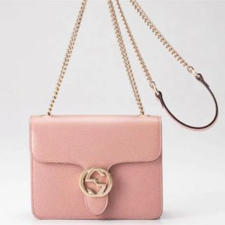 グッチ(Gucci)の国内正規品【GUCCI・グッチ】インターロッキング/ピンク/ショルダーバッグ(ショルダーバッグ)