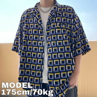 PELLE PELLE - ペレペレ ロゴ刺繍半袖シャツ HIPHOPシャツ 総柄