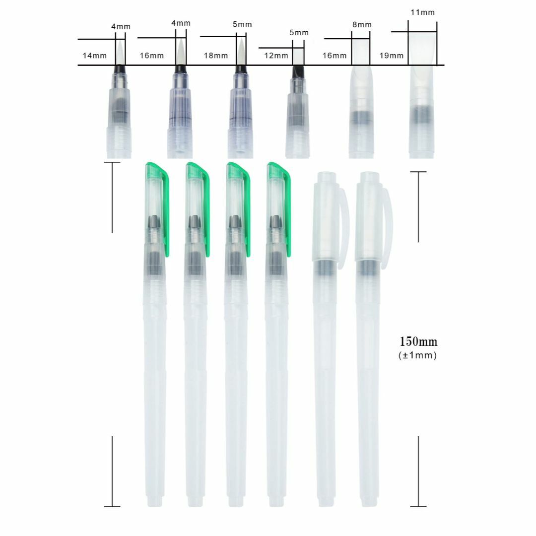 VIEAURA 水筆 水筆ペン 画筆 6本セット ウォーターブラシ 水彩画 水彩 その他のその他(その他)の商品写真