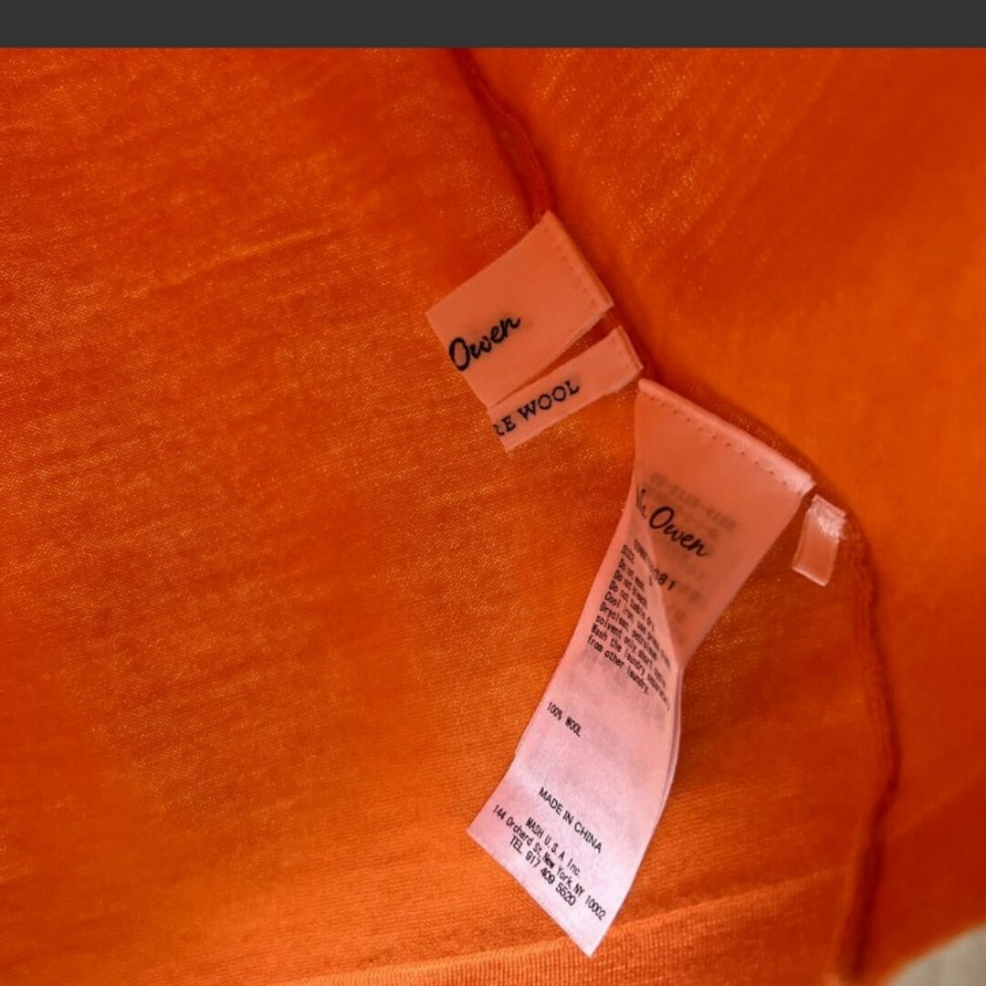 Mila Owen(ミラオーウェン)のミラオーウェン　半袖ニット　オレンジ　ポケットTシャツ レディースのトップス(ニット/セーター)の商品写真