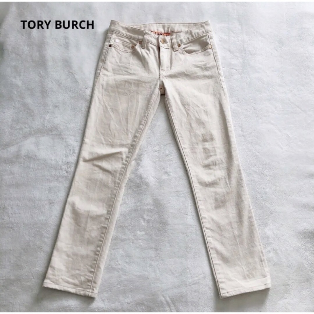 TORY BURCH トリーバーチ　ロゴ　デニム　パンツ　スーパースキニー　24 | フリマアプリ ラクマ