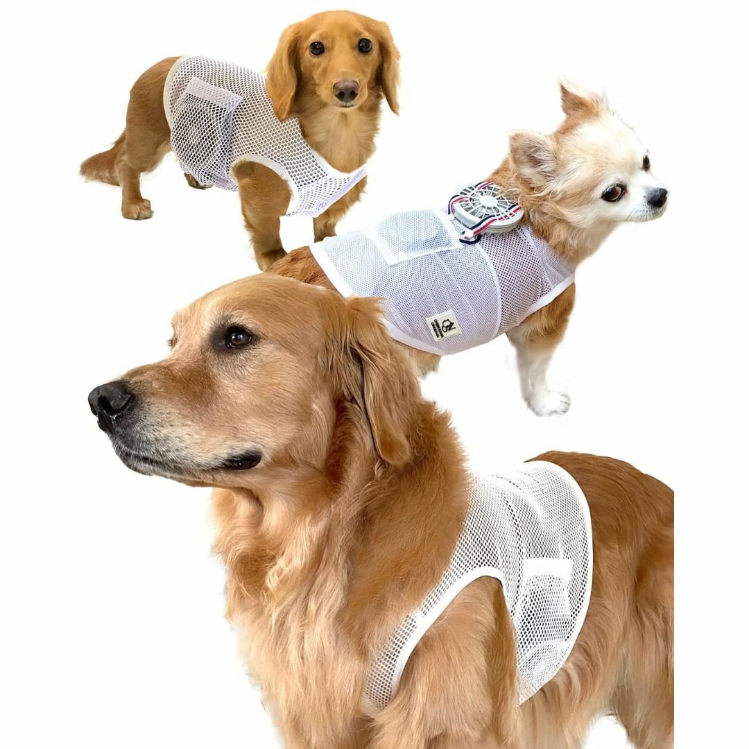 【色: [ポケット] ホワイト】ONEKOSAMA 空調ペット服 日本製 犬服