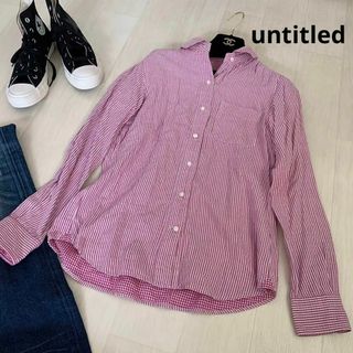 アンタイトル(UNTITLED)のuntitled シャツ　ストライプシャツ　size2(シャツ/ブラウス(長袖/七分))