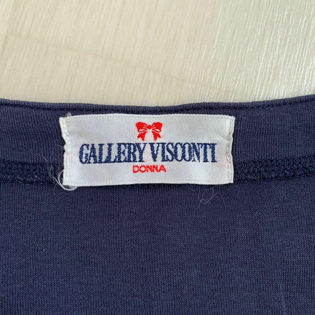 GALLERY VISCONTI(ギャラリービスコンティ)のGALLERY VISCONTI ギャラリービスコンティ　カットソー　半袖　夏服 レディースのトップス(Tシャツ(半袖/袖なし))の商品写真