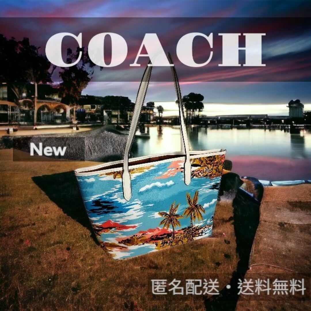 訳アリ☪️未使用⏹️CJ599 COACH シティー トートバッグ ハワイアン