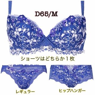 トリンプ(Triumph)のD65/M ◆トリンプ TR0072 プレミアム レッドレーベル◆ブルー(ブラ&ショーツセット)