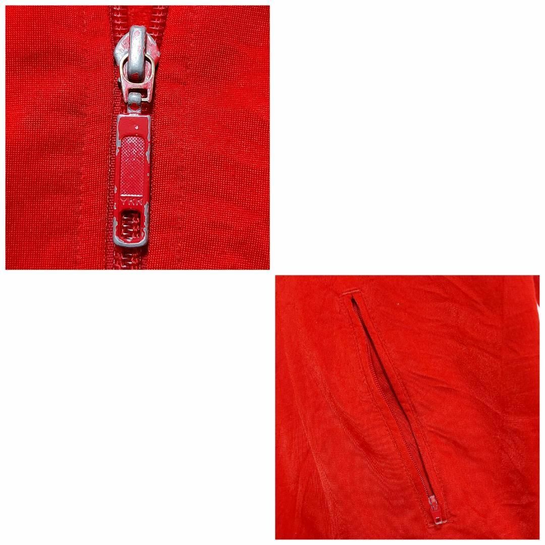 アディダス ファイヤーバード ロゴ刺繍トラックジャケット M レッド 赤 白