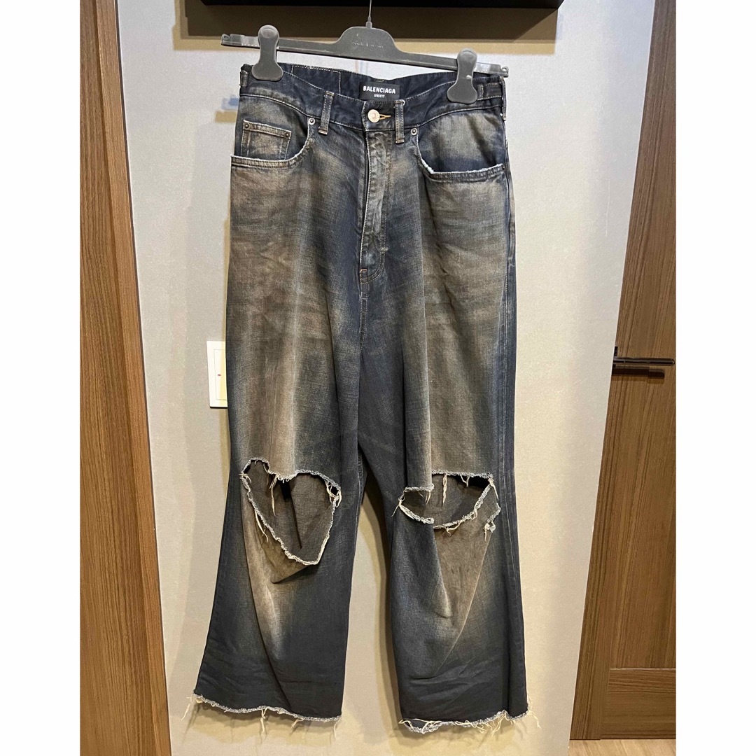 balenciaga 2022ss destroyed denim