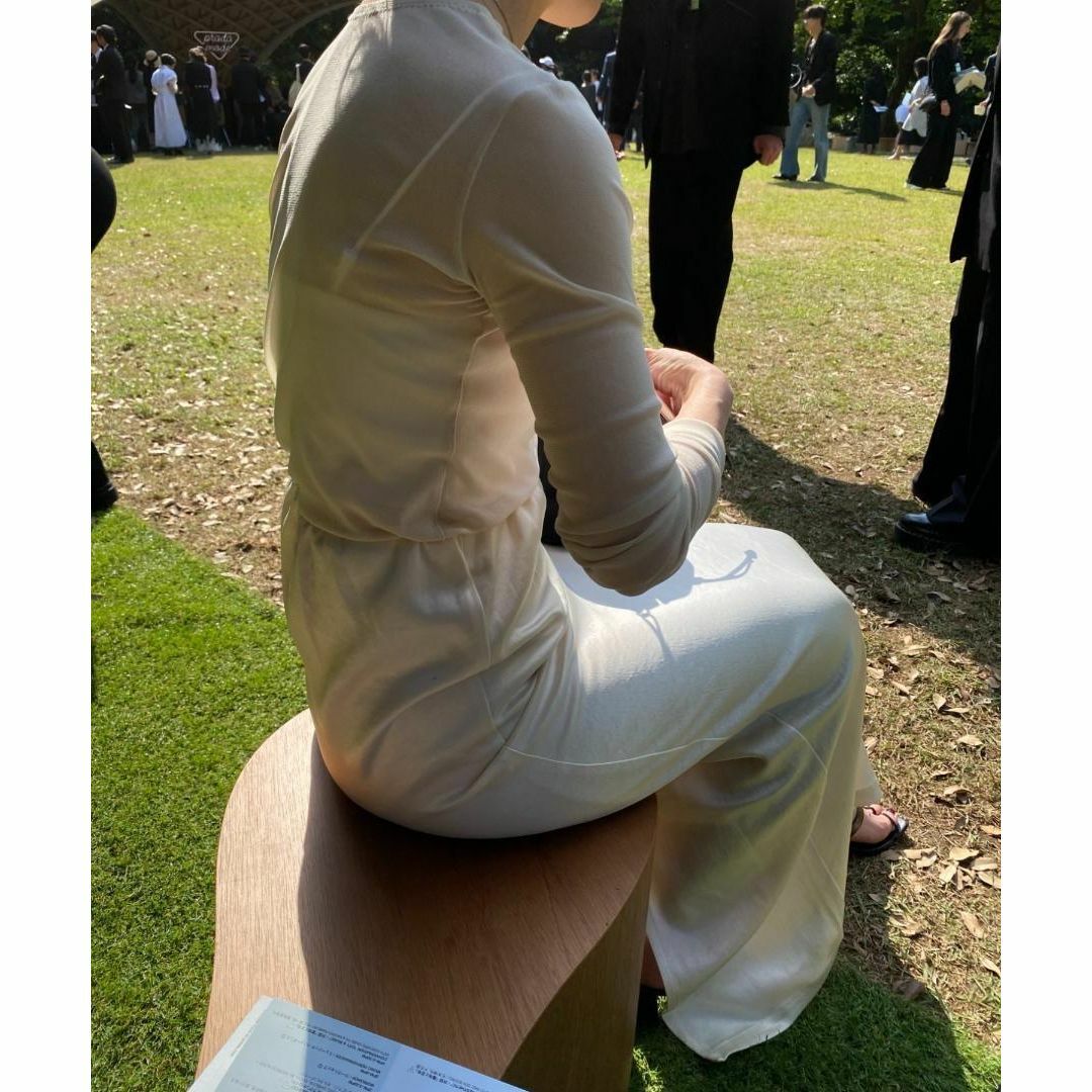 M 完売品 ENOF ace long straight skirt ホワイトの通販 by ほぼ全品