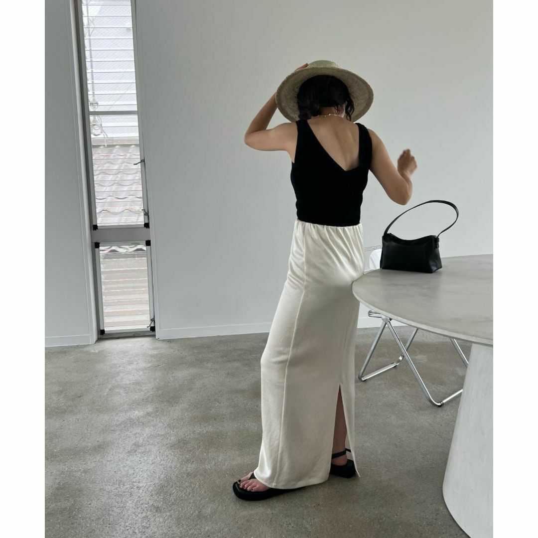 ENOF ace long straight skirt White L | nate-hospital.com