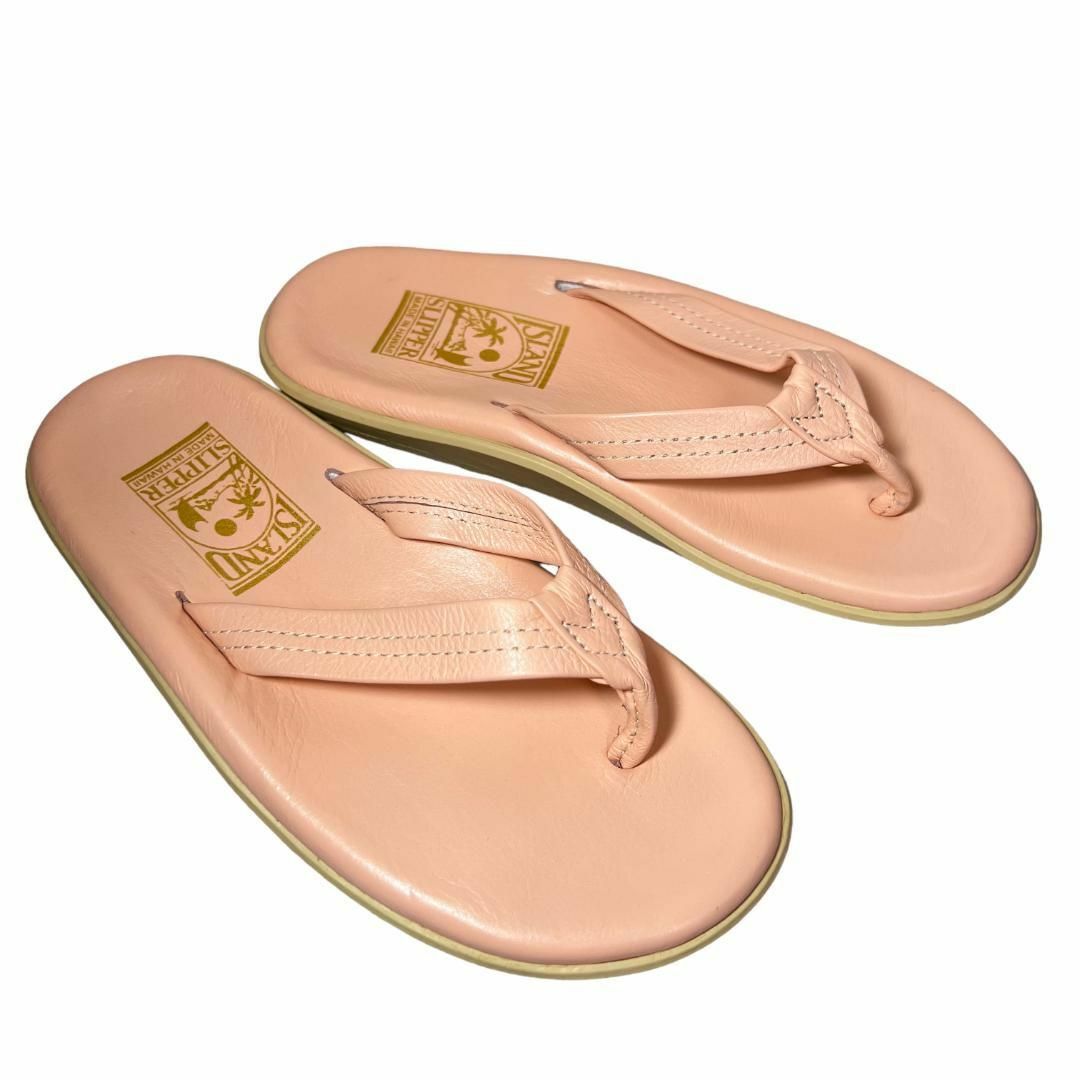 ISLAND SLIPPER(アイランドスリッパ)の♀【新品◆USA製】アイランドスリッパ トングサンダル 5 ピンク レザー レディースの靴/シューズ(サンダル)の商品写真