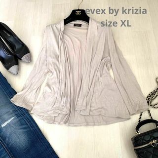 エヴェックスバイクリツィア(EVEX by KRIZIA)のevex by krizia 薄手カーディガン　size XL(カーディガン)