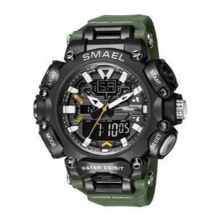 SMAEL 8053 スポーツウォッチ（アーミーグリーン）(腕時計(デジタル))