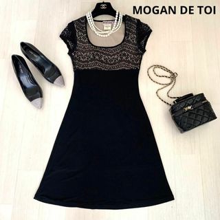 MORGAN DE TOI - MOGAN DE TOI モルガンドゥトワ　レースワンピース　ブラック　半袖