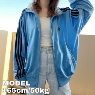 アディダス トラックジャージ 水色 紺色 ブルー M - agedor.ma