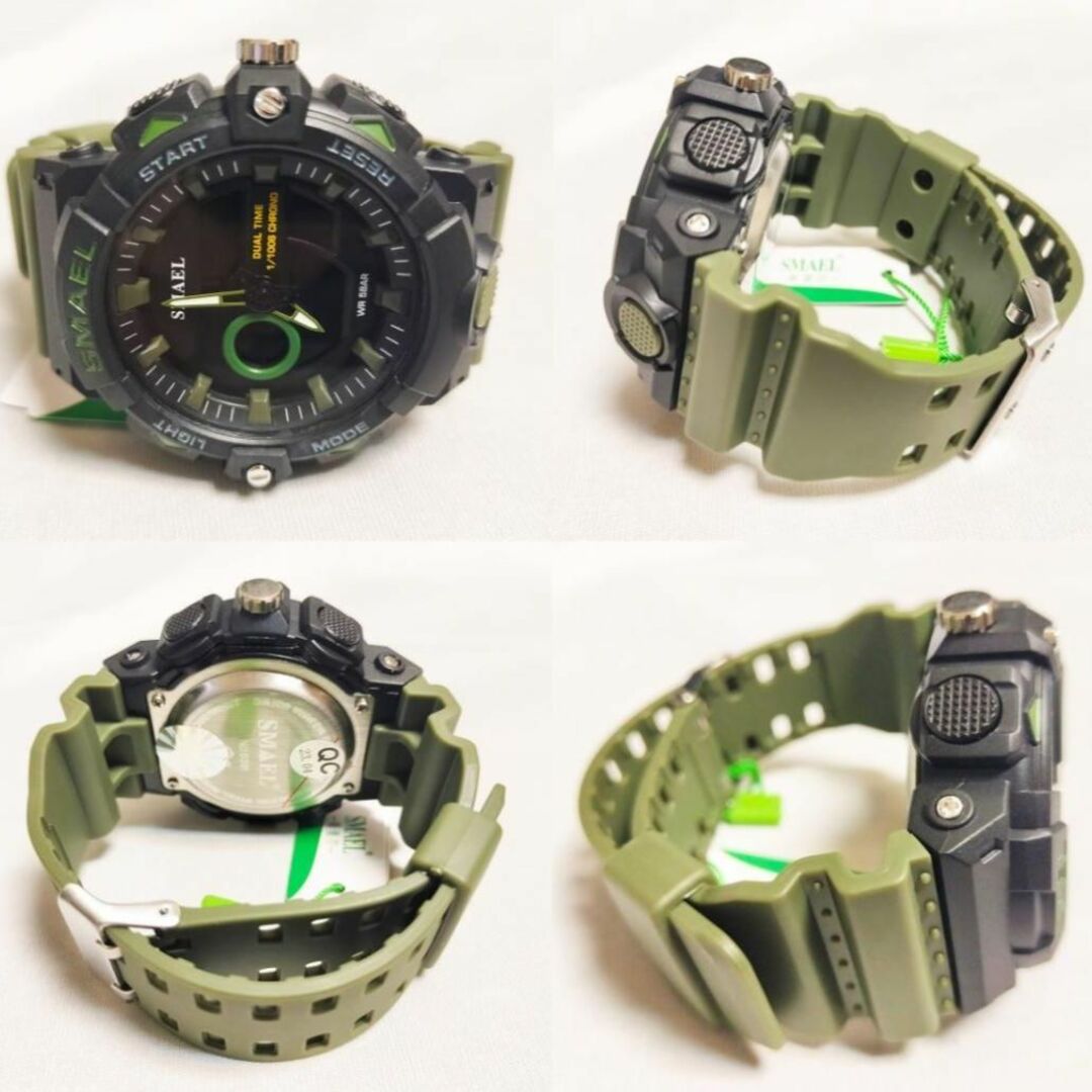 SMAEL 8081 スポーツウォッチ（アーミーグリーン） メンズの時計(腕時計(デジタル))の商品写真