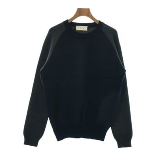 JIL SANDER ジルサンダー ニット・セーター 50(XL位) 紺x茶