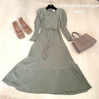 ユーバイスピックアンドスパン(U by SPICK&SPAN)のU by spick&span ロングワンピース　size 38 マキシ丈(ロングワンピース/マキシワンピース)