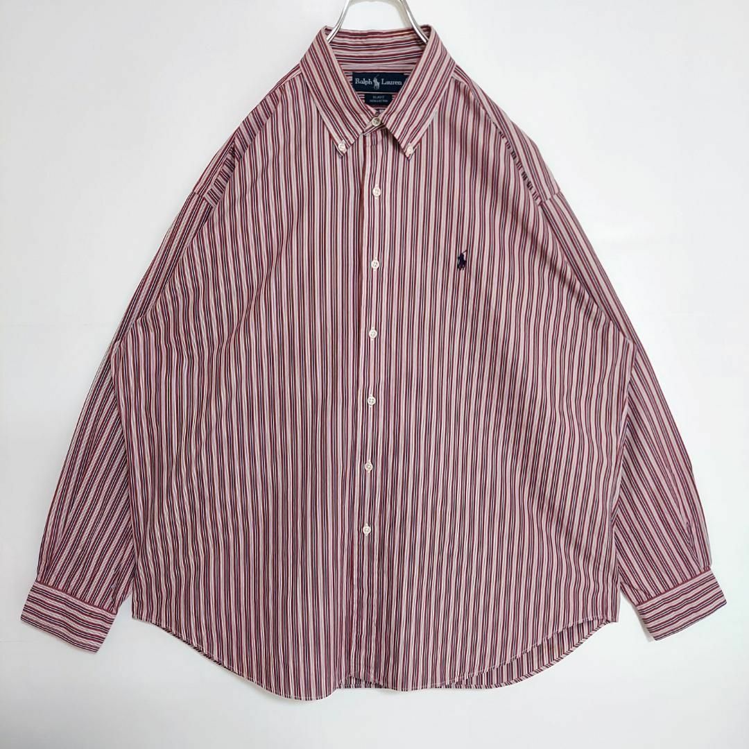 Ralph Lauren - 90s ラルフローレン BDストライプシャツ 刺繍 ポニー
