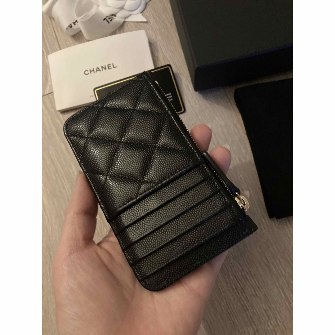 美品 シャネル フラグメントケース 財布 キャビアスキン ミニ