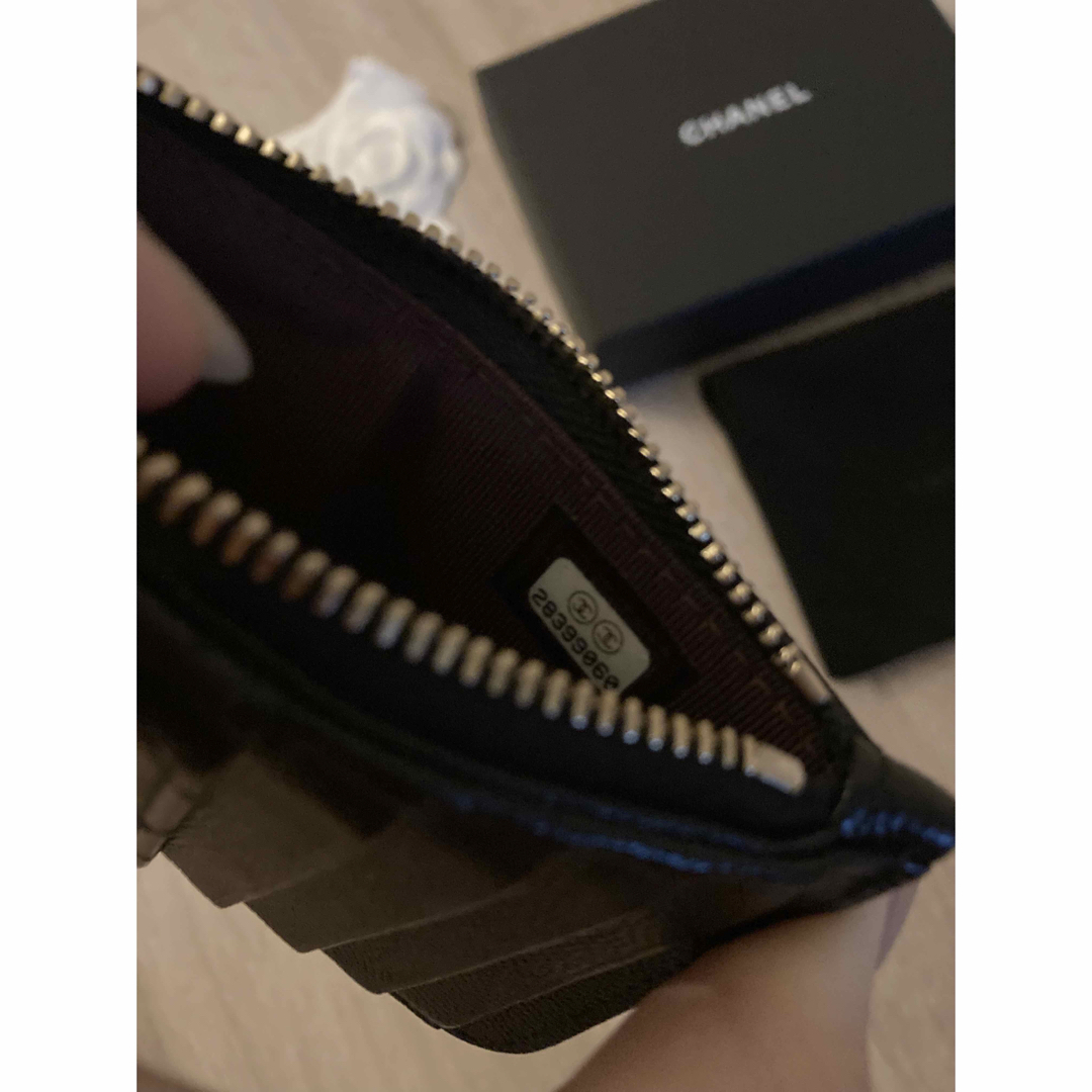 美品 シャネル フラグメントケース 財布 キャビアスキン ミニ