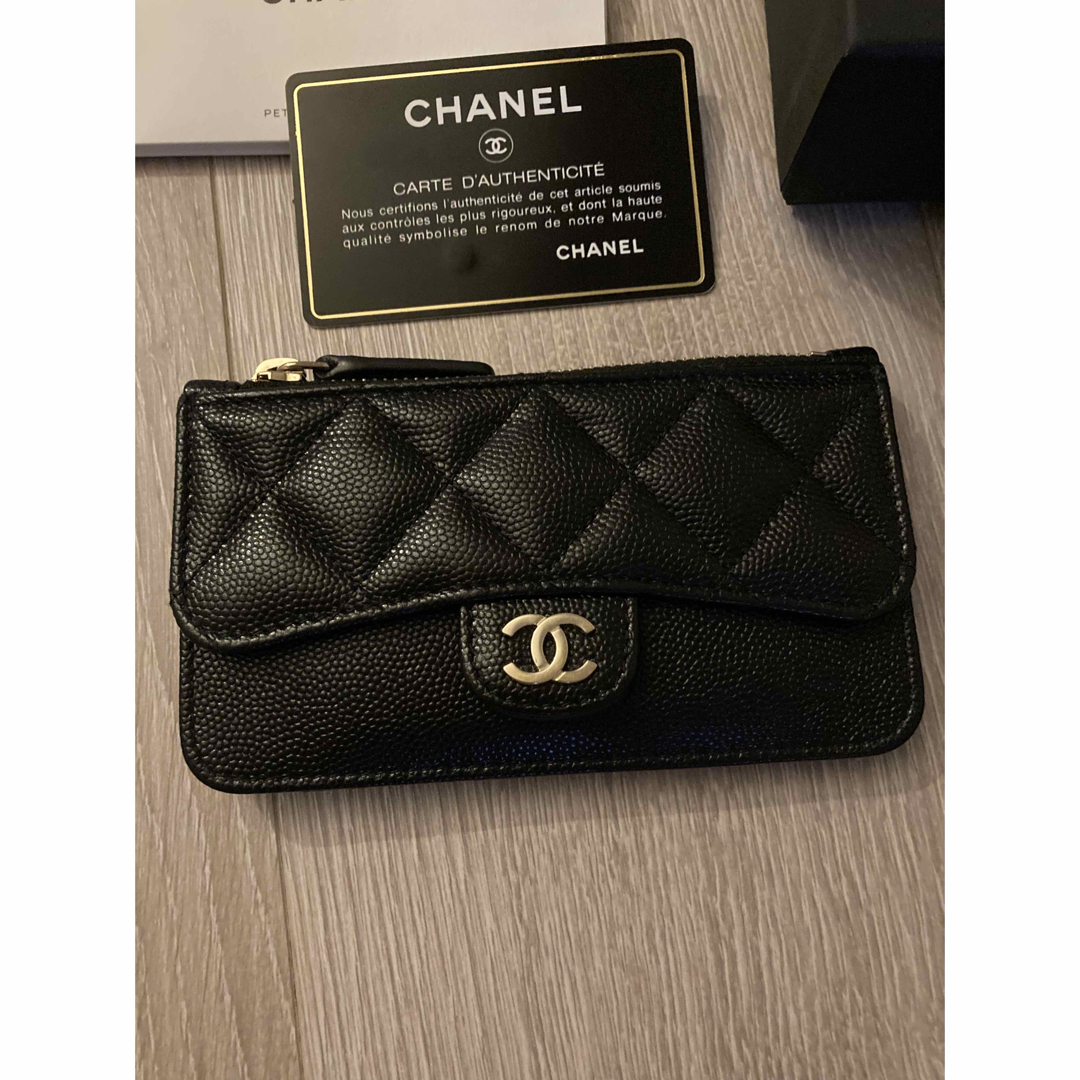 CHANEL シャネル フラグメントケース キャビアスキン 黒