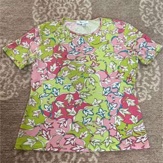 エミリオプッチ(EMILIO PUCCI)の極美品 エミリオプッチ トップス ストレッチ Mサイズ 総柄 半袖Tシャツ(Tシャツ(半袖/袖なし))