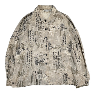 CHICO’S 90s kanji pattern ethnic shirt(シャツ)