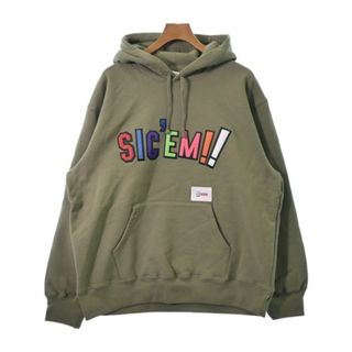 シュプリーム(Supreme)のSupreme シュプリーム パーカー L カーキx赤xピンク等 【古着】【中古】(パーカー)