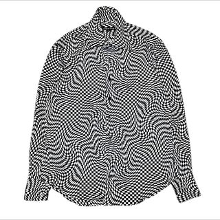 YOSHIYUKI KONISHI - distorted checkered pattern shirt