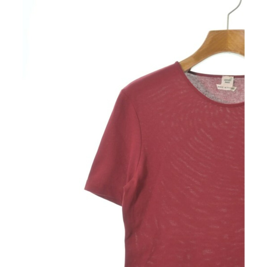 Hermes(エルメス)のHERMES エルメス Tシャツ・カットソー 38(S位) 赤 【古着】【中古】 レディースのトップス(カットソー(半袖/袖なし))の商品写真