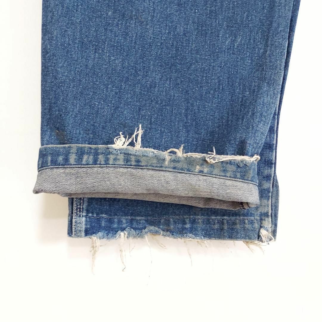 FUBU(フブ)のW36 FUBU フブ ポケットロゴ刺繍 ペインターパンツ デニム 青 ブルー メンズのパンツ(デニム/ジーンズ)の商品写真