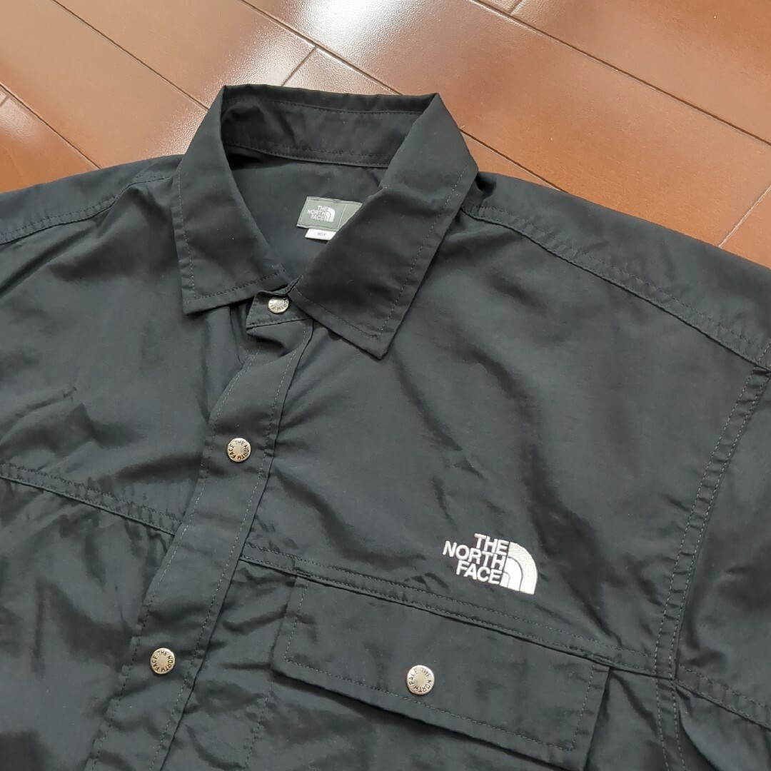 THE NORTH FACE(ザノースフェイス)のノースフェイス ヌプシシャツ 半袖 XL NR22331 ブラック 送料込 メンズのトップス(シャツ)の商品写真