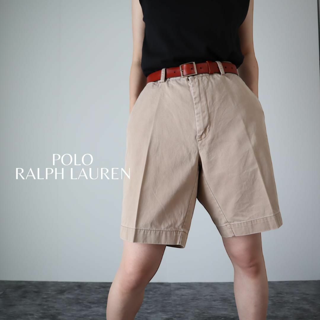 POLO RALPH LAUREN(ポロラルフローレン)の【ポロラルフローレン】ワイド クラシックチノ ショーツ 短パン ベージュ W36 メンズのパンツ(ショートパンツ)の商品写真