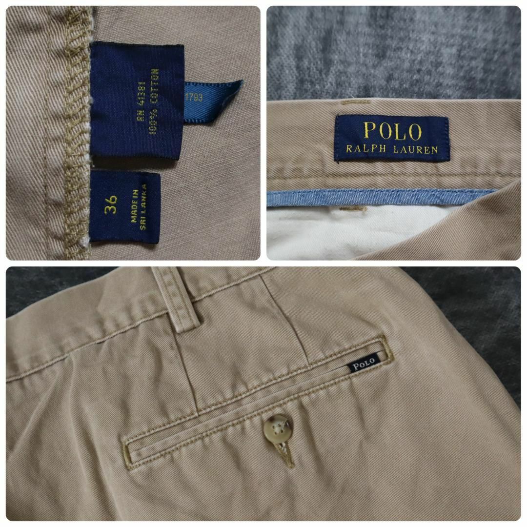 POLO RALPH LAUREN(ポロラルフローレン)の【ポロラルフローレン】ワイド クラシックチノ ショーツ 短パン ベージュ W36 メンズのパンツ(ショートパンツ)の商品写真